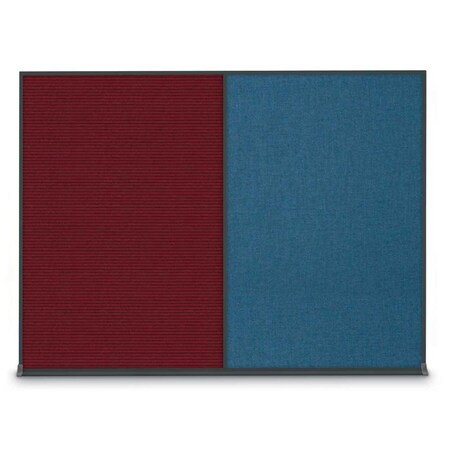 United Visual Products Double Door Radius Plus Corkboard, 48"X UV8003PLUS-GOLD-SURF